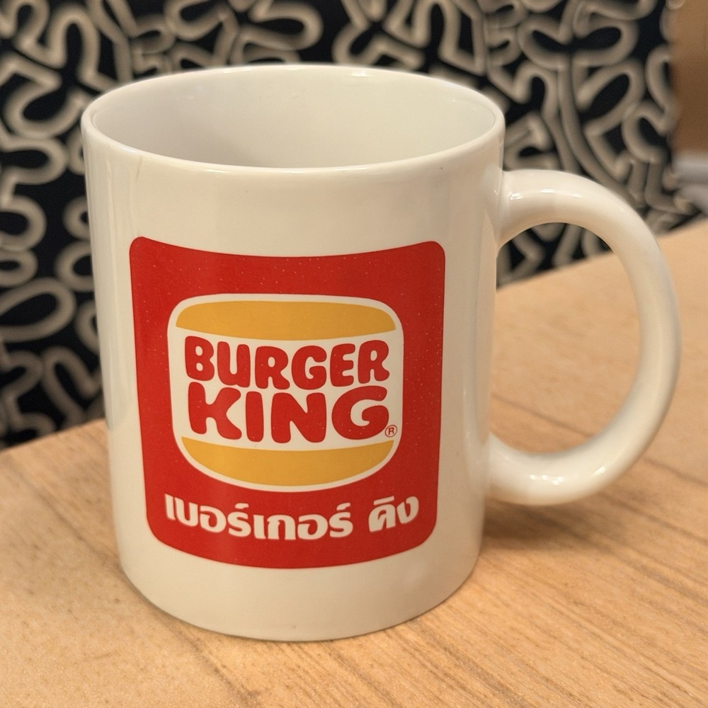 Vintage Burger King & Coca Cola International Thailand Ceramic Coffee Mug Unique